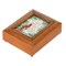 Edge Collection - 7.62" x 9.5" x 3.25" - Brown - Memory Keepsake Box with Photo Frame - 1 Set